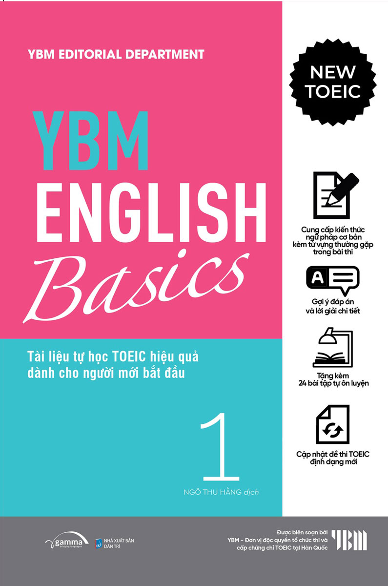 YBM English Basics 1 - Tài Liệu Tự Học Toeic Hiệu Quả Dành Cho Người Mới Bắt Đầu