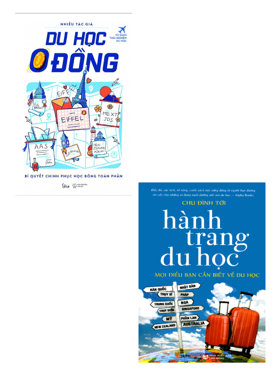 Combo Sách Hành Trang Du Học + Du Học 0 Đồng (Bộ 2 Cuốn)