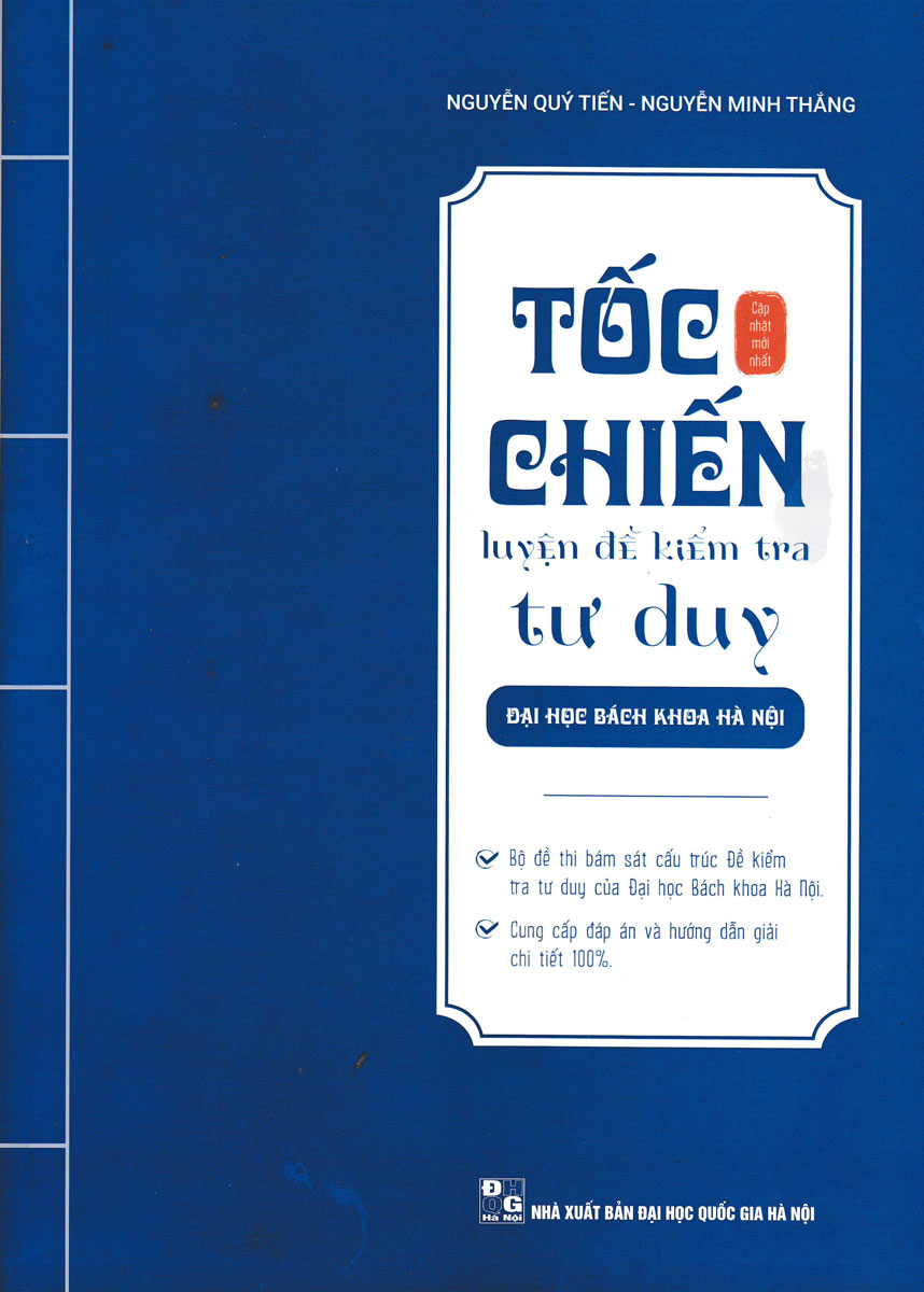 Tốc chiến luyện đề kiểm tra tư duy theo cấu trúc Đại Học Bách Khoa Hà Nội