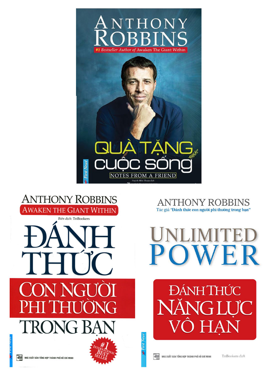 Combo Kỹ Năng Sống Của Anthony Robbins: Quà Tặng Cuộc Sống + Đánh Thức Năng Lực Vô Hạn + Đánh Thức Con Người Phi Thường Trong Bạn (Bộ 3 Cuốn)