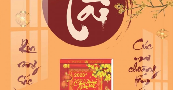 Lịch Gỗ Tráng Gương Treo Tường Laminate 2025 Thư Pháp (40 Cm x 60 Cm) - Chữ Tài - In Quảng Cáo Logo Theo Yêu Cầu