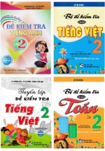Combo Đề Kiểm Tra Toán - Tiếng Việt - Tiếng Anh Lớp 2 (Bộ 4 Cuốn)