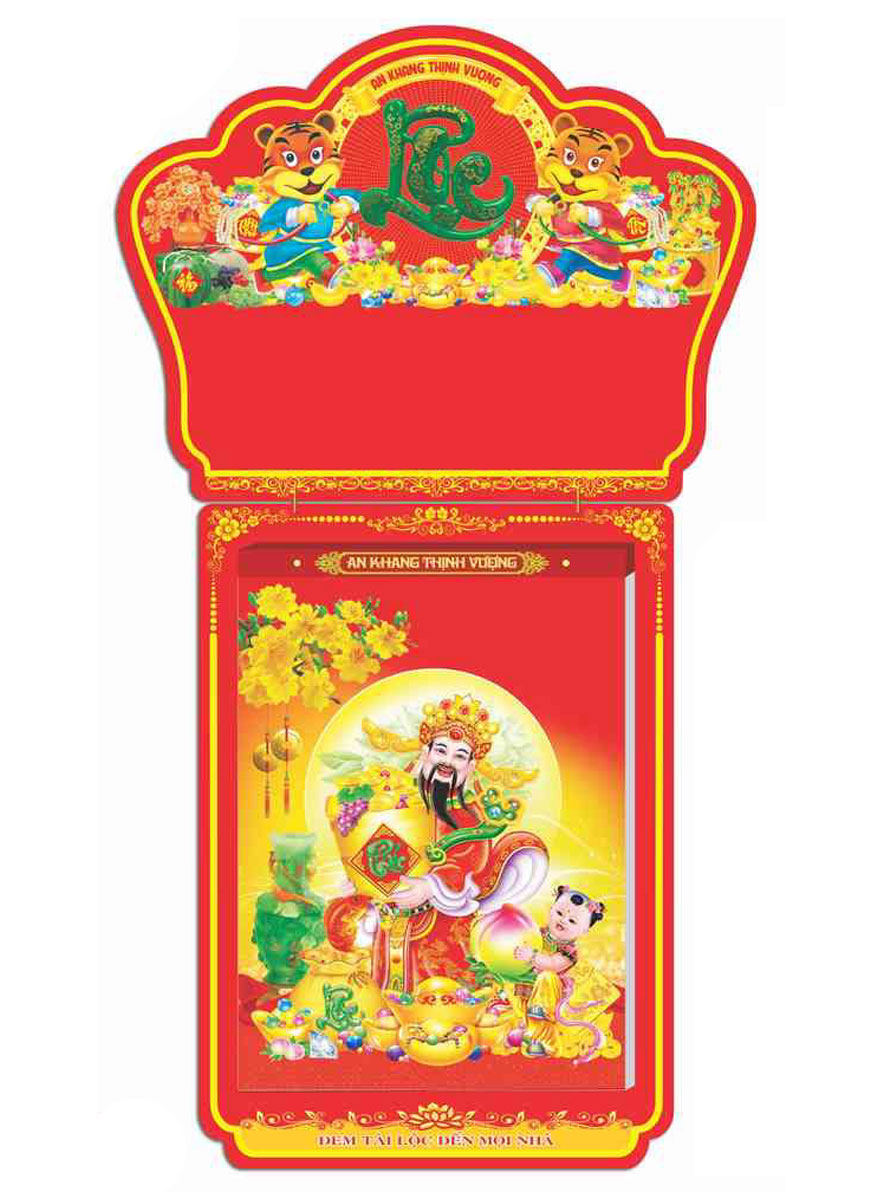 Lịch Bloc Cực Đại 2022 (22 x 32cm) - Phong Thủy Phú Quý Vinh Hoa - HNS11
