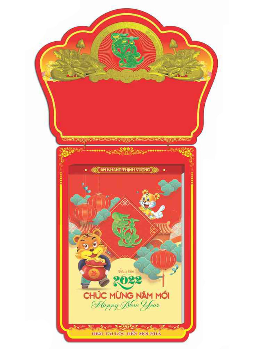 Lịch Bloc Cực Đại 2022 (25 x 35cm) - Tục Ngữ Ca Dao Việt Nam - Tài Lộc Cát Tường - HNS05