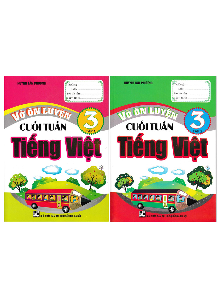 Combo Vở Ôn Luyện Cuối Tuần Tiếng Việt Lớp 3 (Tập 1+2)  (Bộ 2 Cuốn)