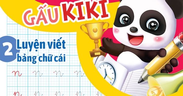 Phiếu Luyện Viết Cùng Gấu Kiki 2 - Luyện Viết Bảng Chữ Cái - Sẵn Sàng Cho Bé Vào Lớp 1