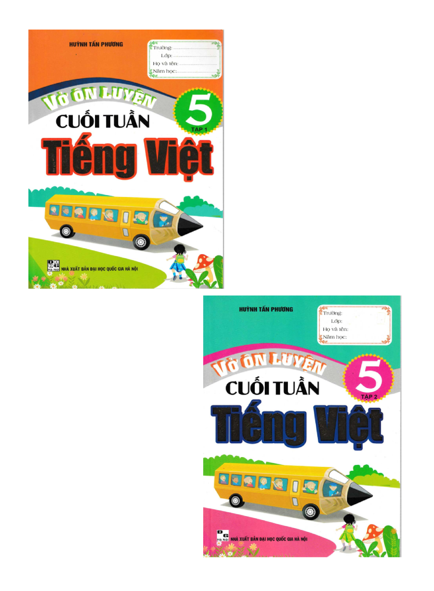 Combo Vở Ôn Luyện Cuối Tuần Tiếng Việt Lớp 5 - Tập 1+2 (Bộ 2 Cuốn)