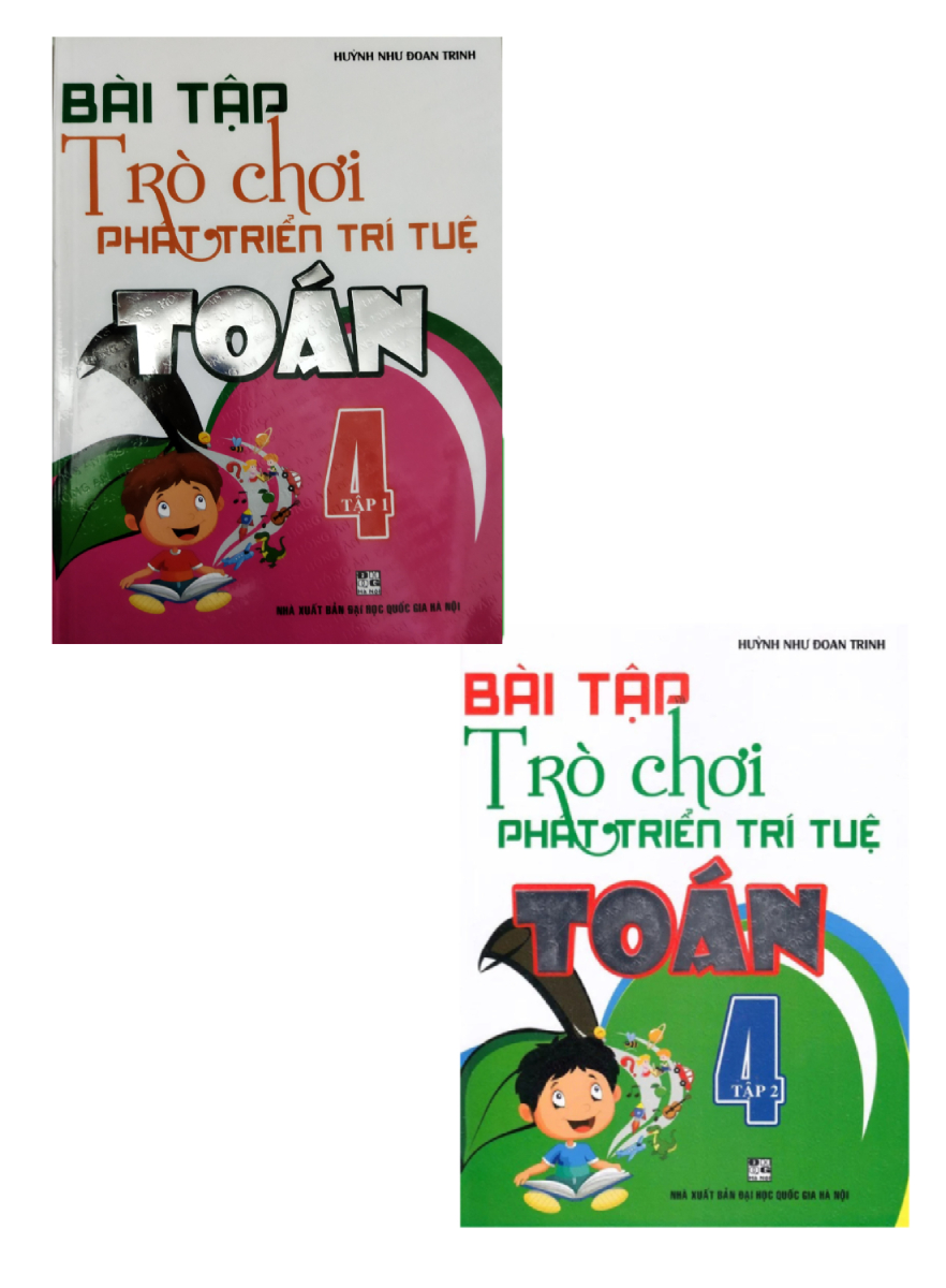 Combo Bài Tập Trò Chơi Phát Triển Trí Tuệ Toán 4 Tập 1+2 (Bộ 2 Cuốn)