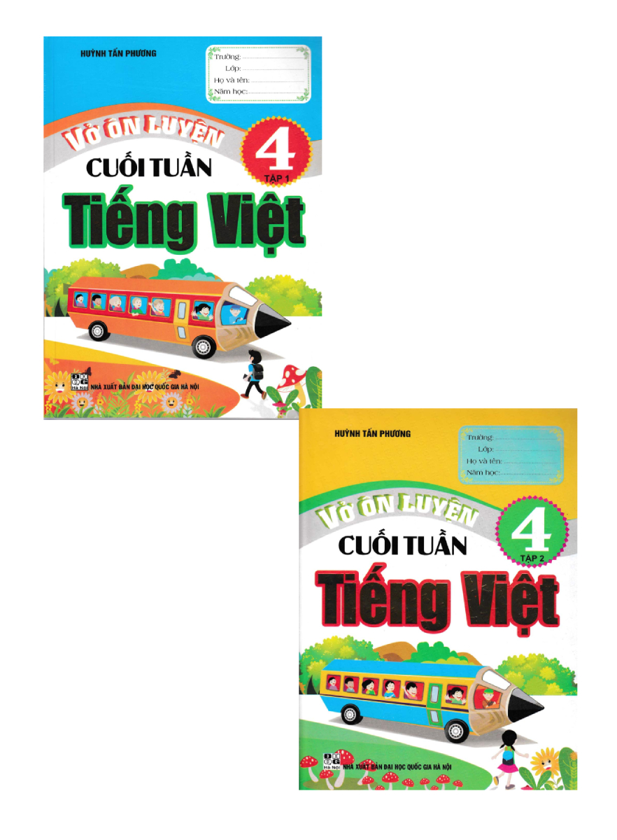 Combo Vở Ôn Luyện Cuối Tuần Tiếng Việt 4 Tập 1+2 (Bộ 2 Cuốn)