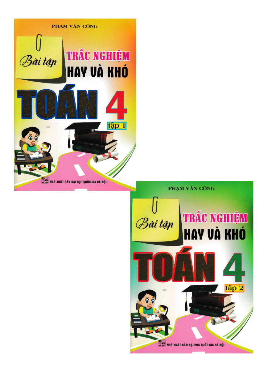 Combo Bài Tập Trắc Nghiệm Hay Và Khó Toán 4 - Tập 1+2 (Bộ 2 Cuốn)