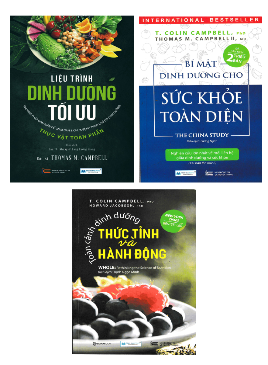 Combo Sách Dinh Dưỡng Hay: Liệu Trình Dinh Dưỡng Tối Ưu + Bí Mật Dinh Dưỡng Cho Sức Khỏe Toàn Diện + Toàn Cảnh Dinh Dưỡng - Thức Tỉnh Và Hành Động (Bộ 3 Cuốn)