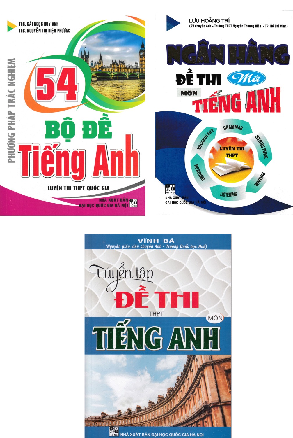 Combo Phương Pháp Trắc Nghiệm - 54 Bộ Đề Tiếng Anh Luyện Thi THPT Quốc Gia + Ngân Hàng Đề thi Mới Môn Tiếng Anh Luyện Thi THPT + Tuyển Tập Đề Thi THPT Quốc Gia Môn Tiếng Anh (Bộ 3 Cuốn)