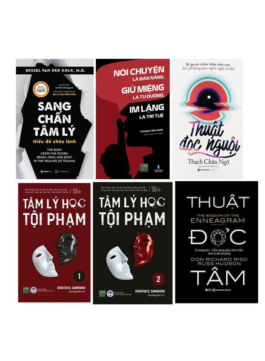 Combo 6 Cuốn Sách Giúp Bạn Hiểu Về Tâm Lý: Sang Chấn Tâm Lý + Nói Chuyện Là Bản Năng + Tâm Lý Học Tội Phạm Tập 1 - 2 + Thuật Đọc Nguội + Thuật Đọc Tâm