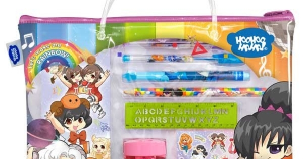 Bộ Dụng Cụ Học Tập Lớp Học Mật Ngữ - HooHooHaHa Rainbow Shiny Pink - VPH05-0100