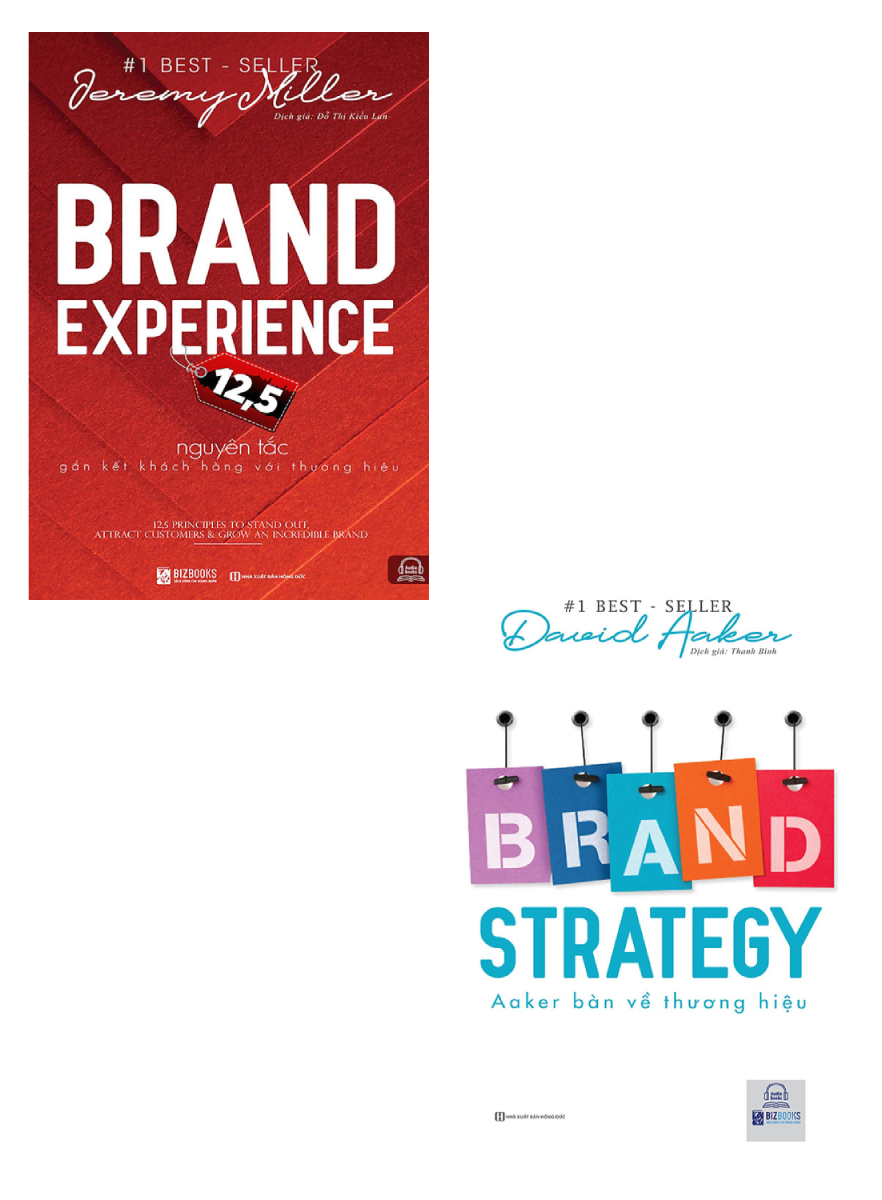 Combo Brand Strategy - Aaker Bàn Về Thương Hiệu + Brand Experience 12,5 - Nguyên Tắc Gắn Kết Khách Hàng Với Thương Hiệu (Bộ 2 Cuốn)