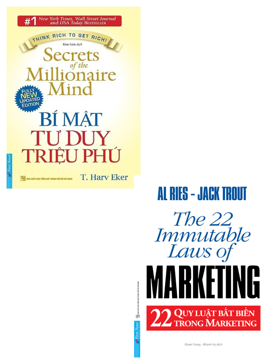 Combo 22 Quy Luật Bất Biến Trong Marketing + Bí Mật Tư Duy Triệu Phú (Bộ 2 Cuốn)