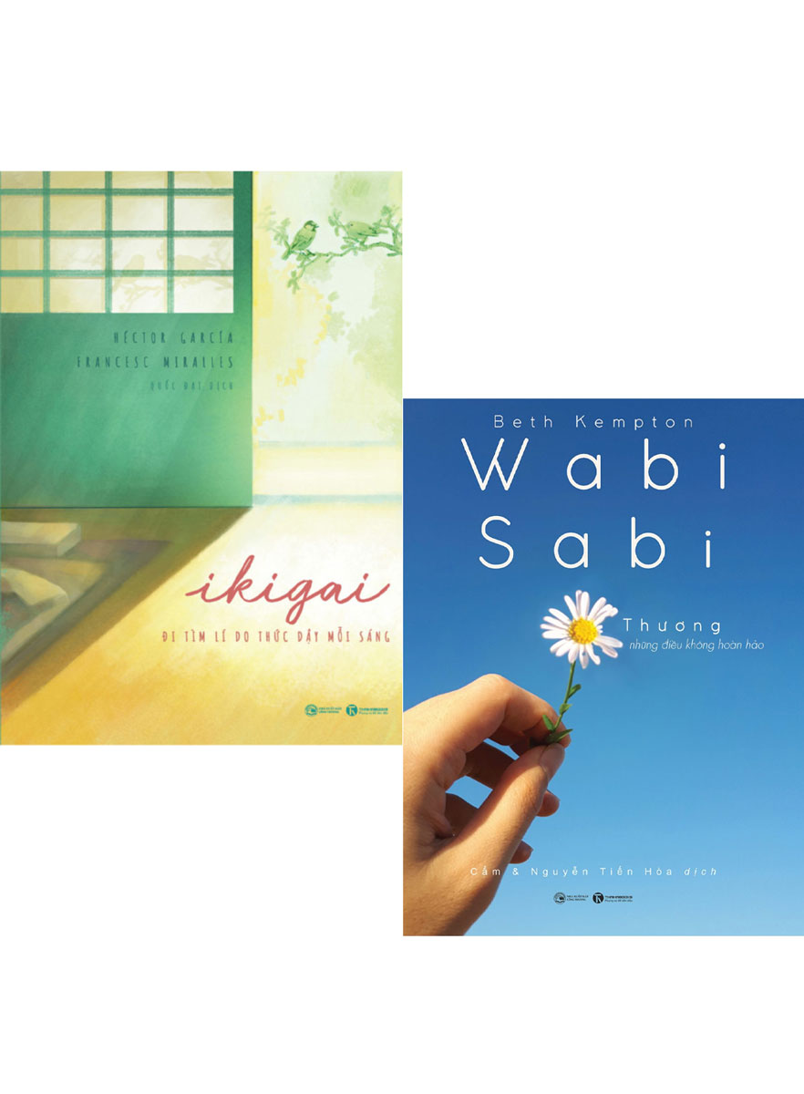 Combo 2 Cuốn: Ikigai - Đi Tìm Lý Do Thức Dậy Mỗi Sáng + Wabi Sabi Thương Những Điều Không Hoàn Hảo