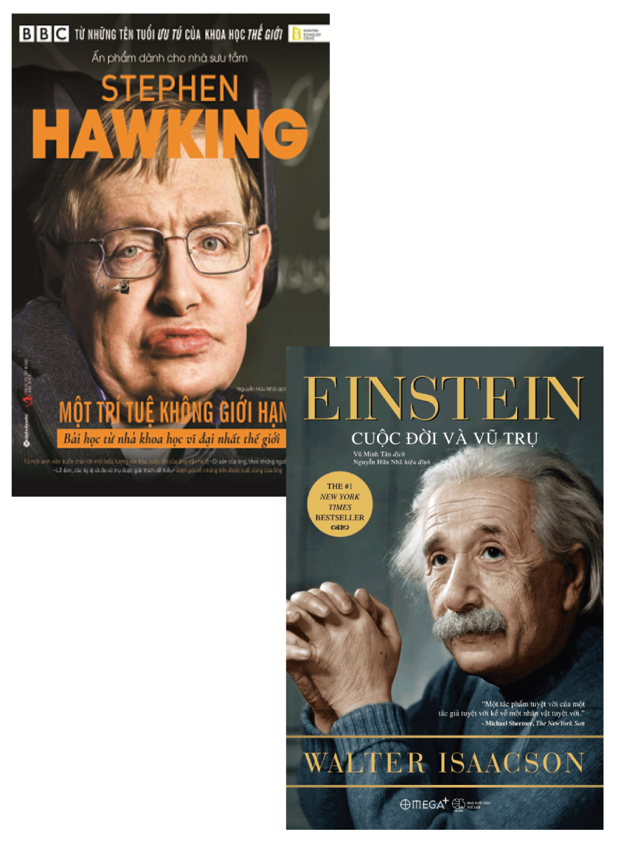 Combo Sách Về Hai Nhà Vật Lý Vĩ Đại: Stephen Hawking: Một Trí Tuệ Không Giới Hạn + Einstein - Cuộc Đời Và Vũ Trụ (Bộ 2 Cuốn)