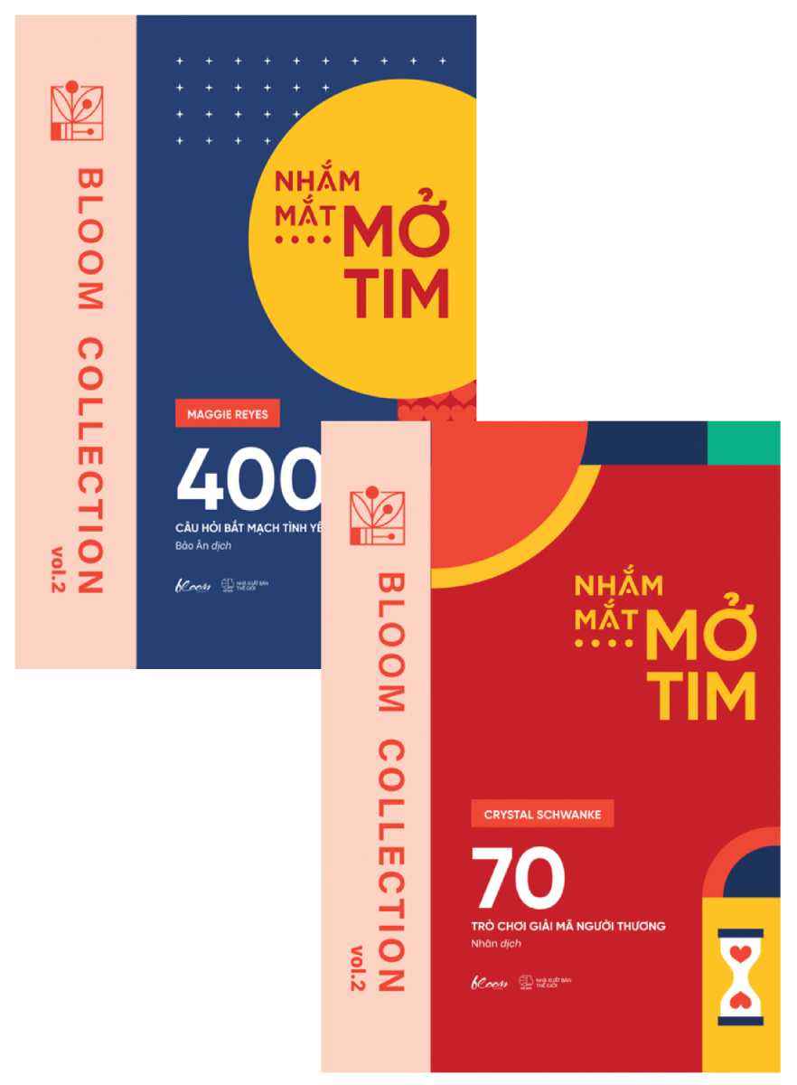 Combo Nhắm Mắt - Mở Tim: 70 Trò Chơi Giải Mã Người Thương + 400 Câu Hỏi Bắt Mạch Tình Yêu (Bộ 2 Cuốn)