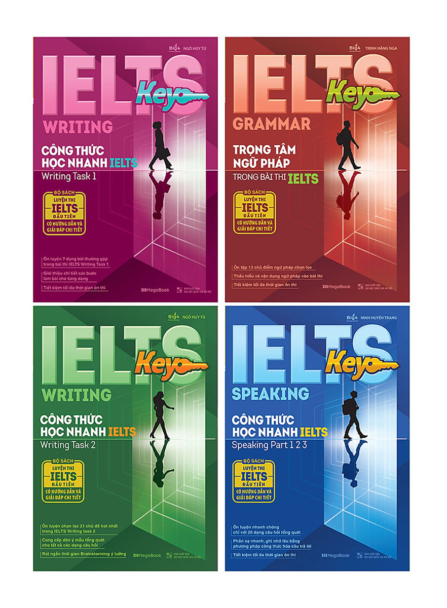 Combo 4 Cuốn IELTS Key - Công Thức Học Nhanh IELTS (Bộ Sách Luyện Thi IELTS Đầu Tiên Có Hướng Dẫn Và Giải Đáp Chi Tiết)