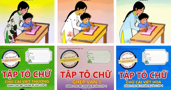 Combo Tập Tô Chữ - Trọn Bộ 6 Cuốn (Dành Cho Bé Chuẩn Bị Vào Lớp 1)