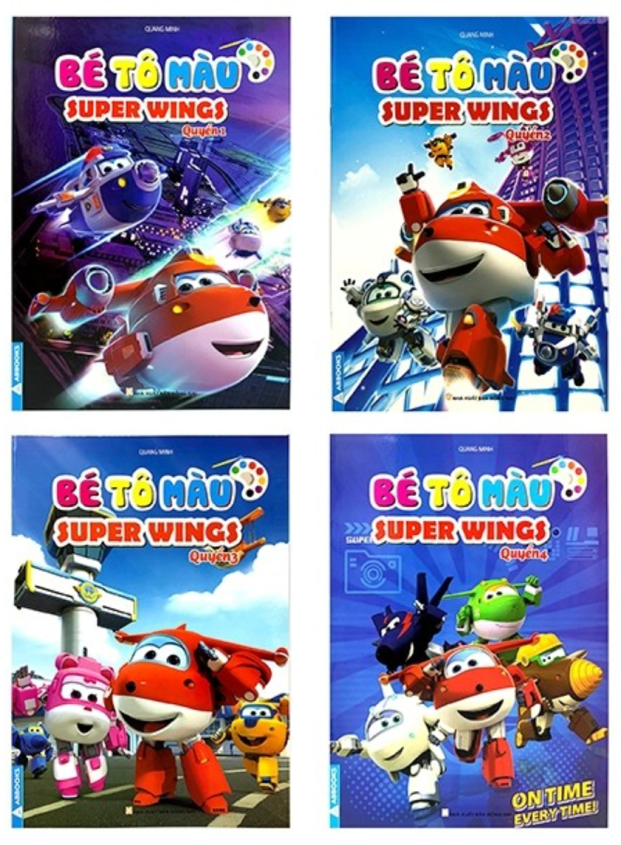 Combo Bộ Sách Bé Tô Màu - Super Wings (Bộ 4 Cuốn)