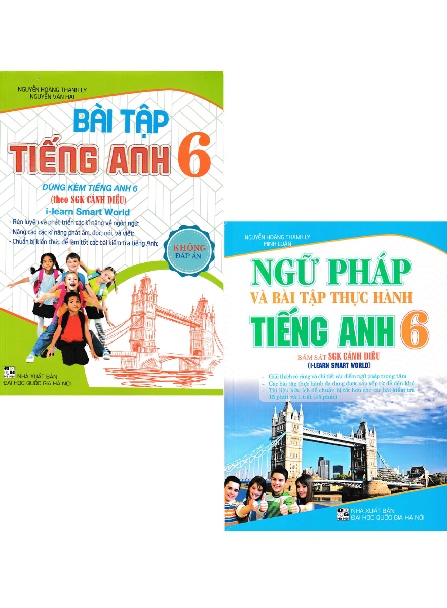 Combo 2 Cuốn: Bài Tập Tiếng Anh 6 - Không Đáp Án + Ngữ Pháp Và Bài Tập Thực Hành Tiếng Anh 6 (Bám Sát Sgk Cánh Diều I - Learn Smart World)
