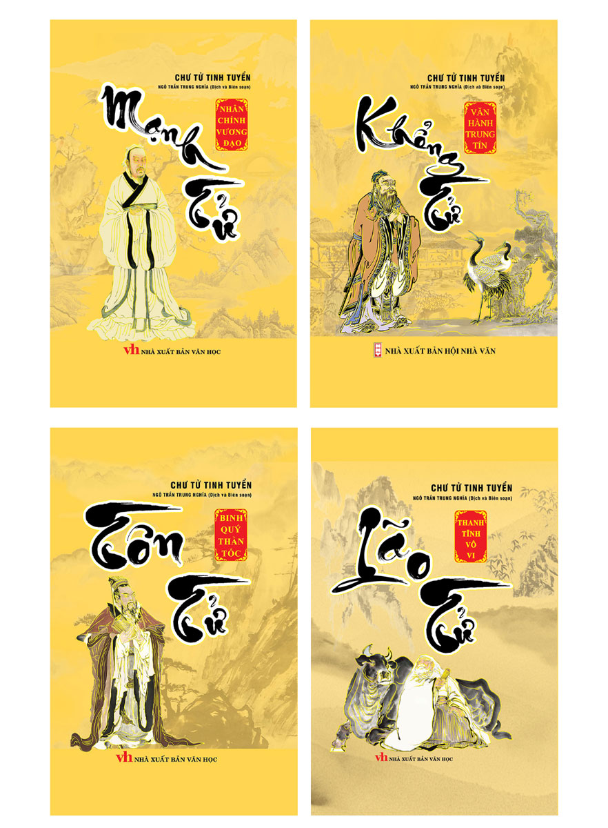 Combo 4 Cuốn Chư Tử Tinh Tuyển: Khổng Tử - Mạnh Tử - Tôn Tử - Lão Tử (Bìa Cứng)