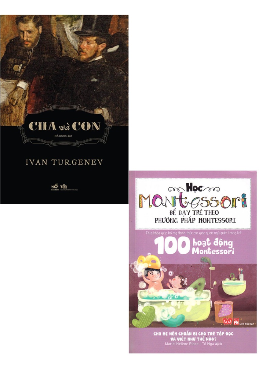 Combo Cha Và Con + 100 Hoạt Động Montessori: Cha Mẹ Nên Chuẩn Bị Cho Trẻ Tập Đọc Và Viết Như Thế Nào? (Bộ 2 Cuốn)