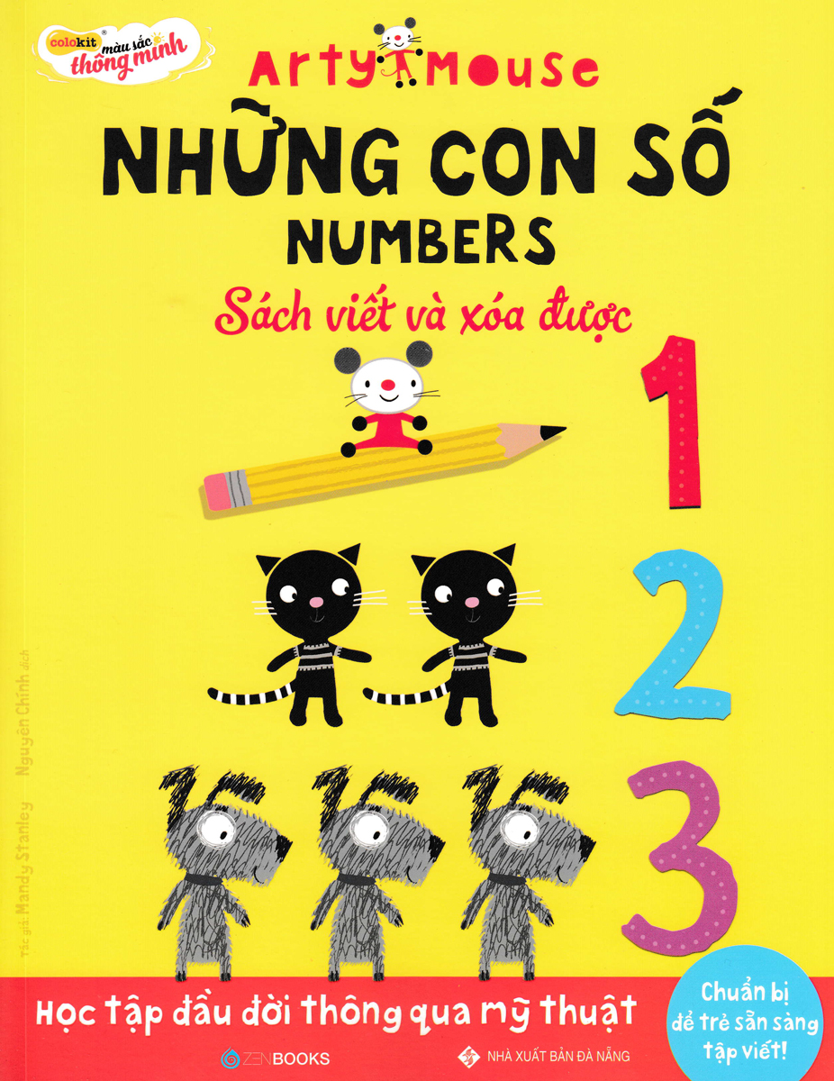 Arty Mouse - Những Con Số - Numbers - Sách Viết Và Xóa Được