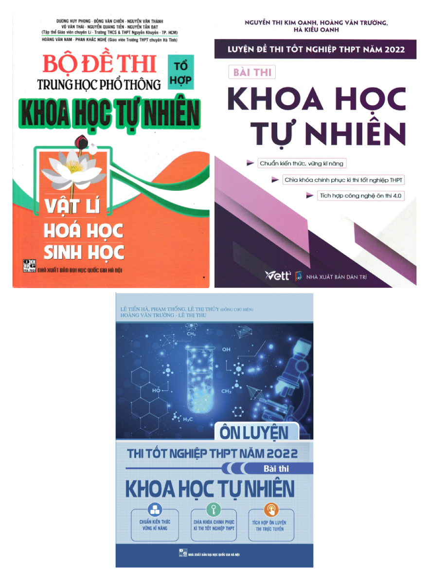 Combo Luyện Thi Tổ Hợp Khoa Học Tự Nhiên 2022 (Bộ 3 Cuốn)