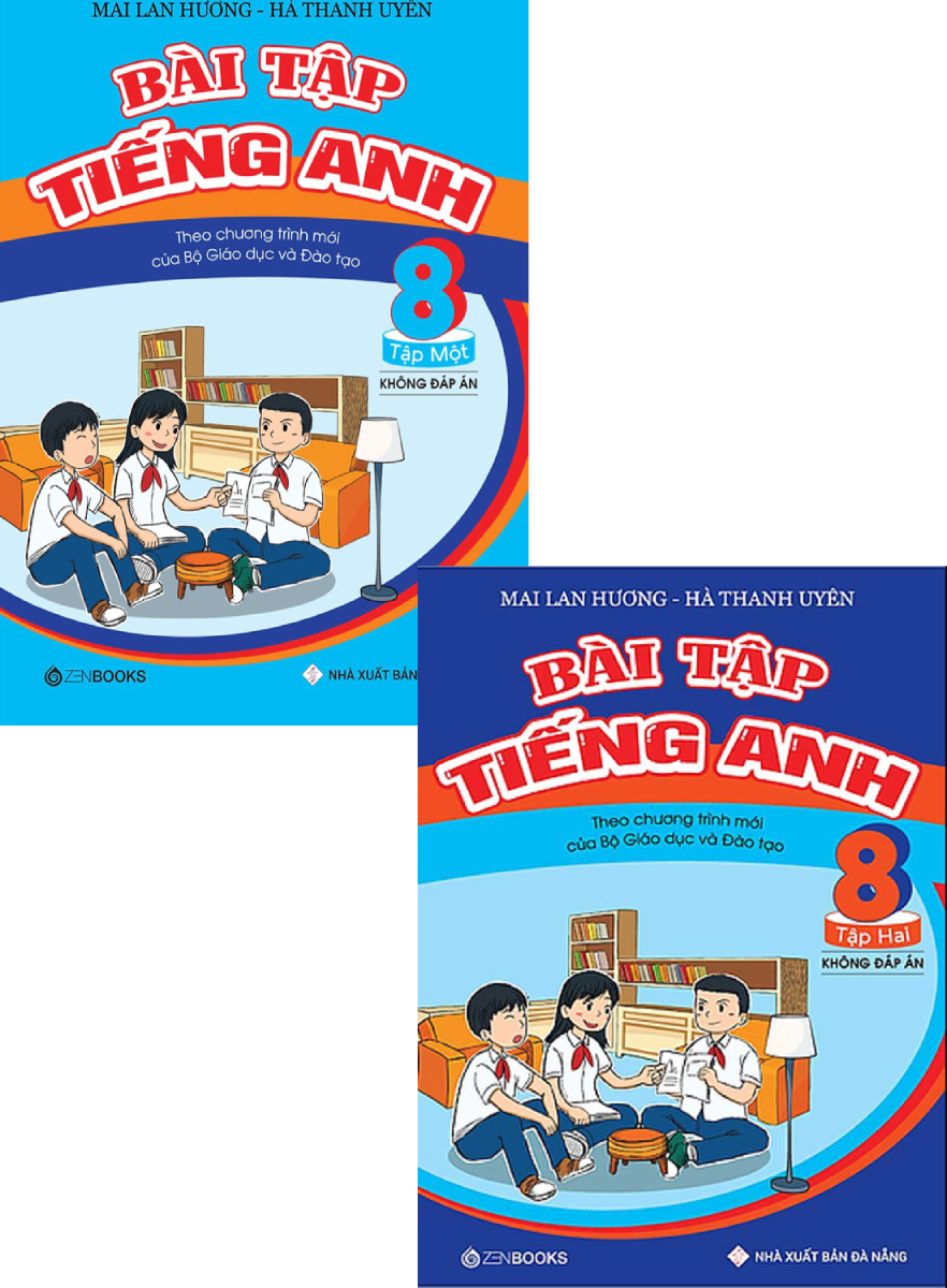 Combo Bài Tập Tiếng Anh Lớp 8 (Không Đáp Án) - Chương Trình Mới (Bộ 2 Cuốn)