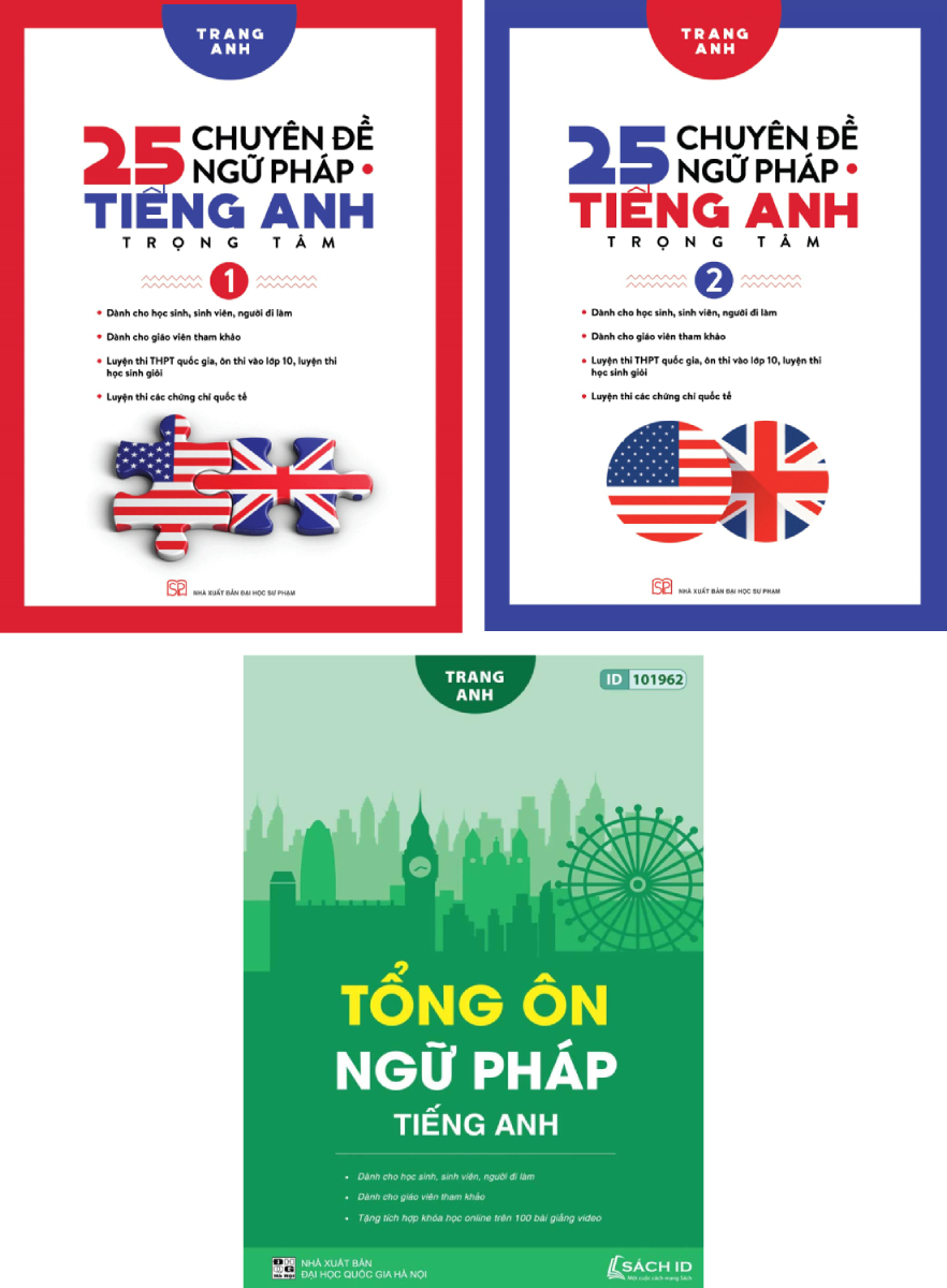 Combo Sách Ngữ Pháp Tiếng Anh Bán Chạy Của Cô Trang Anh (Bộ 3 Cuốn)