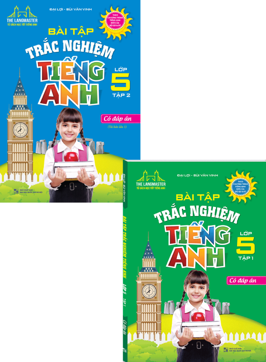 Combo The Langmaster - Bài Tập Trắc Nghiệm Tiếng Anh Lớp 5 (Bộ 2 Cuốn)
