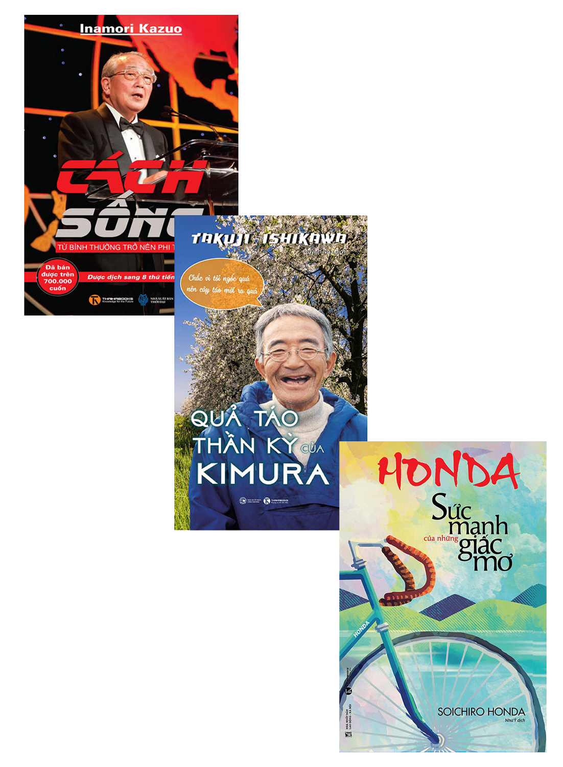 Combo Cách Sống + Quả Táo Thần Kỳ Của Kimura + Honda - Sức Mạnh Của Những Giấc Mơ (Bộ 3 Cuốn)