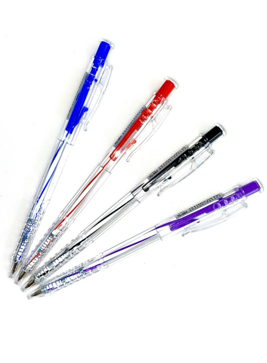 Combo 5 Cây Bút Bi Thiên Long Tl - 027 (Xanh, Đỏ, Tím, Đen)