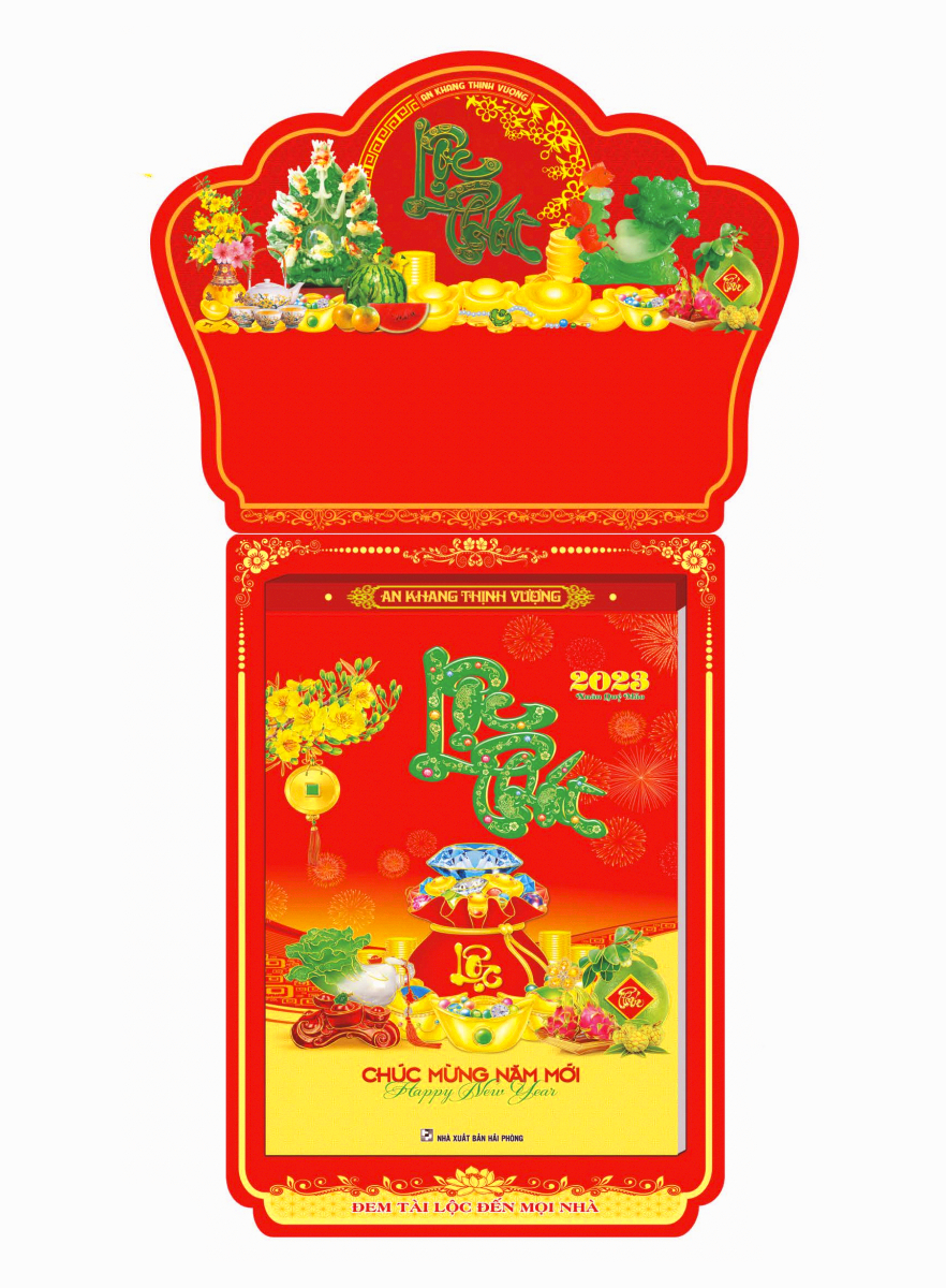 Lịch Bloc Siêu Cực Đại Đặc Biệt 2023 (35 x 50 cm) - Phong Thuỷ Cát Tường - Lộc Phát Trường Hưng - NSA1