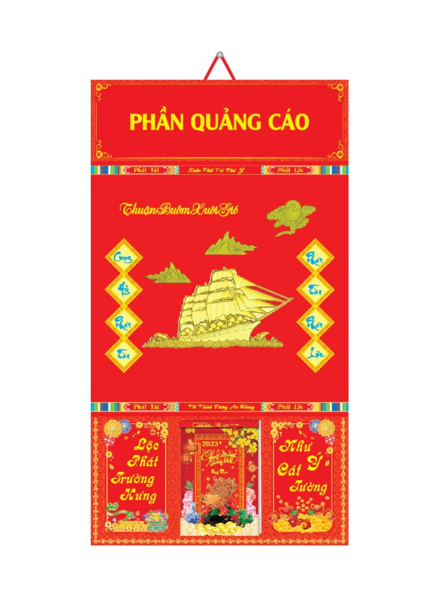 Bìa Lịch 3 Gấp 2023 Gắn Bloc (41.5x75.5 cm) - NSK155 - NSK170 (16 Mẫu)