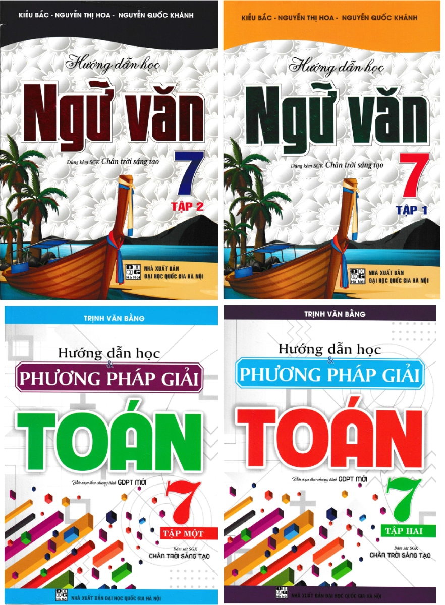 Combo Hướng Dẫn Học Ngữ Văn Lớp 7 + Hướng Dẫn Học & Phương Pháp Giải Toán Lớp 7 (Bám Sát SGK Chân Trời Sáng Tạo) (Bộ 4 Cuốn)