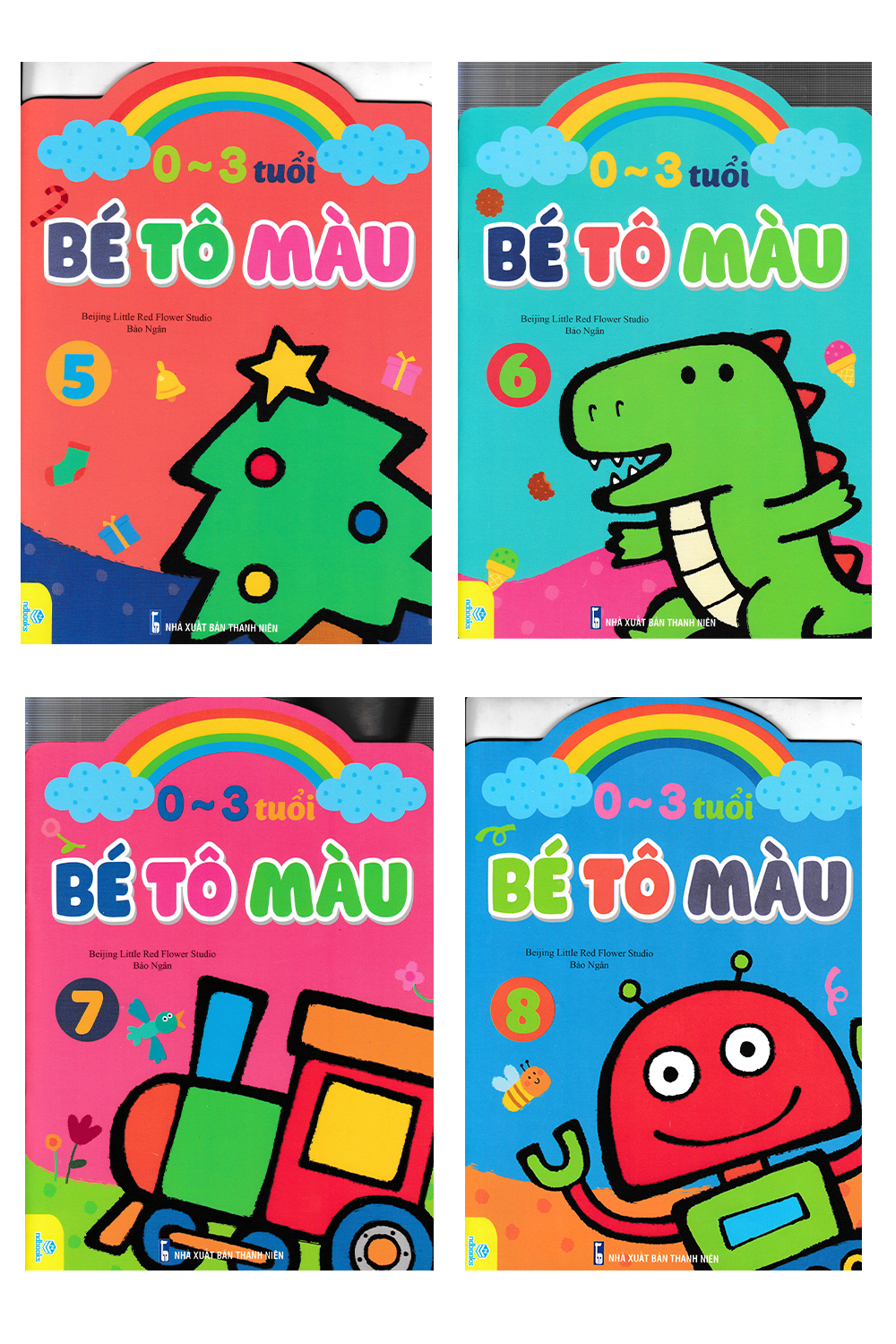 Combo 0 - 3 Tuổi - Bé Tô Màu: Quyển 5+6+7+8 (Bộ 4 Cuốn - Nd)