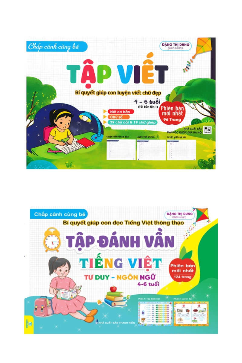 ND - Combo Tập Viết & Tập Đánh Vần Tiếng Việt Dành Cho Bé 4-6 Tuổi