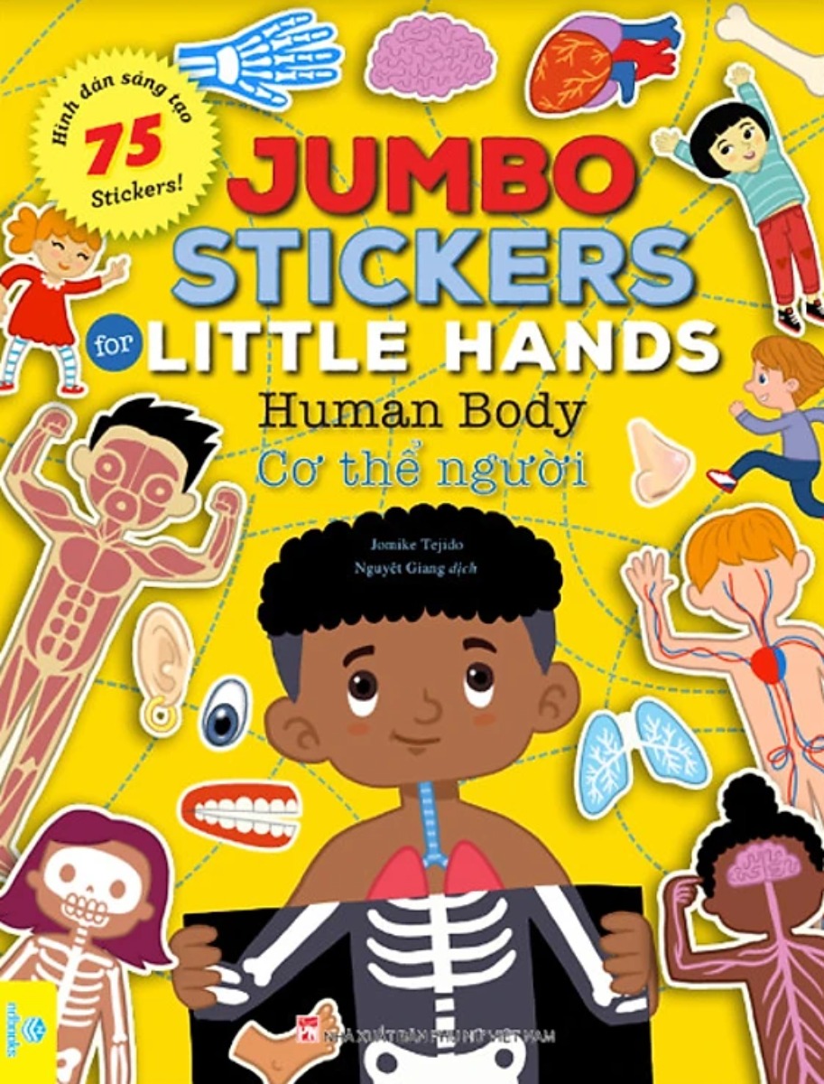 Jumbo Stickers For Little Hands - Human Body - Cơ Thể Người - 75 Stickers! (ND)