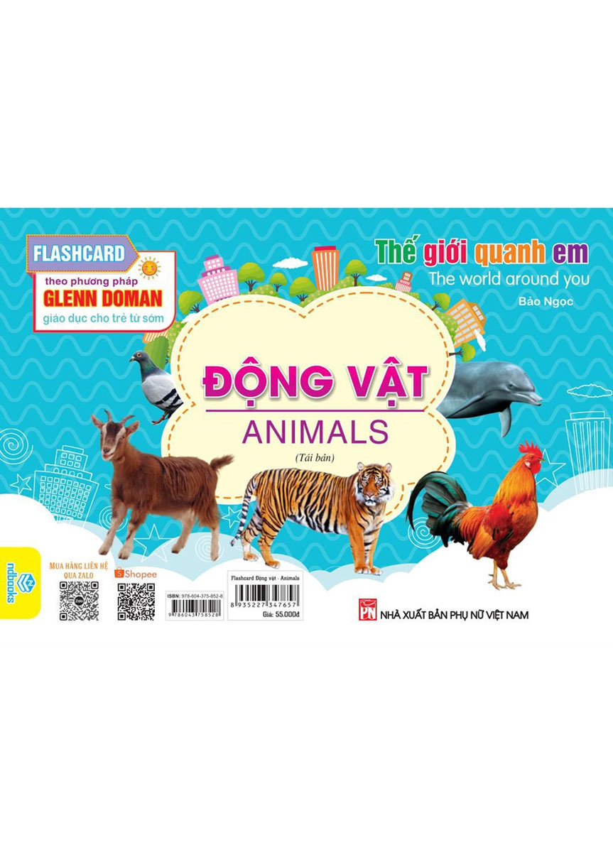 Flashcard Thế Giới Quanh Em: Động Vật - Animals (ND)