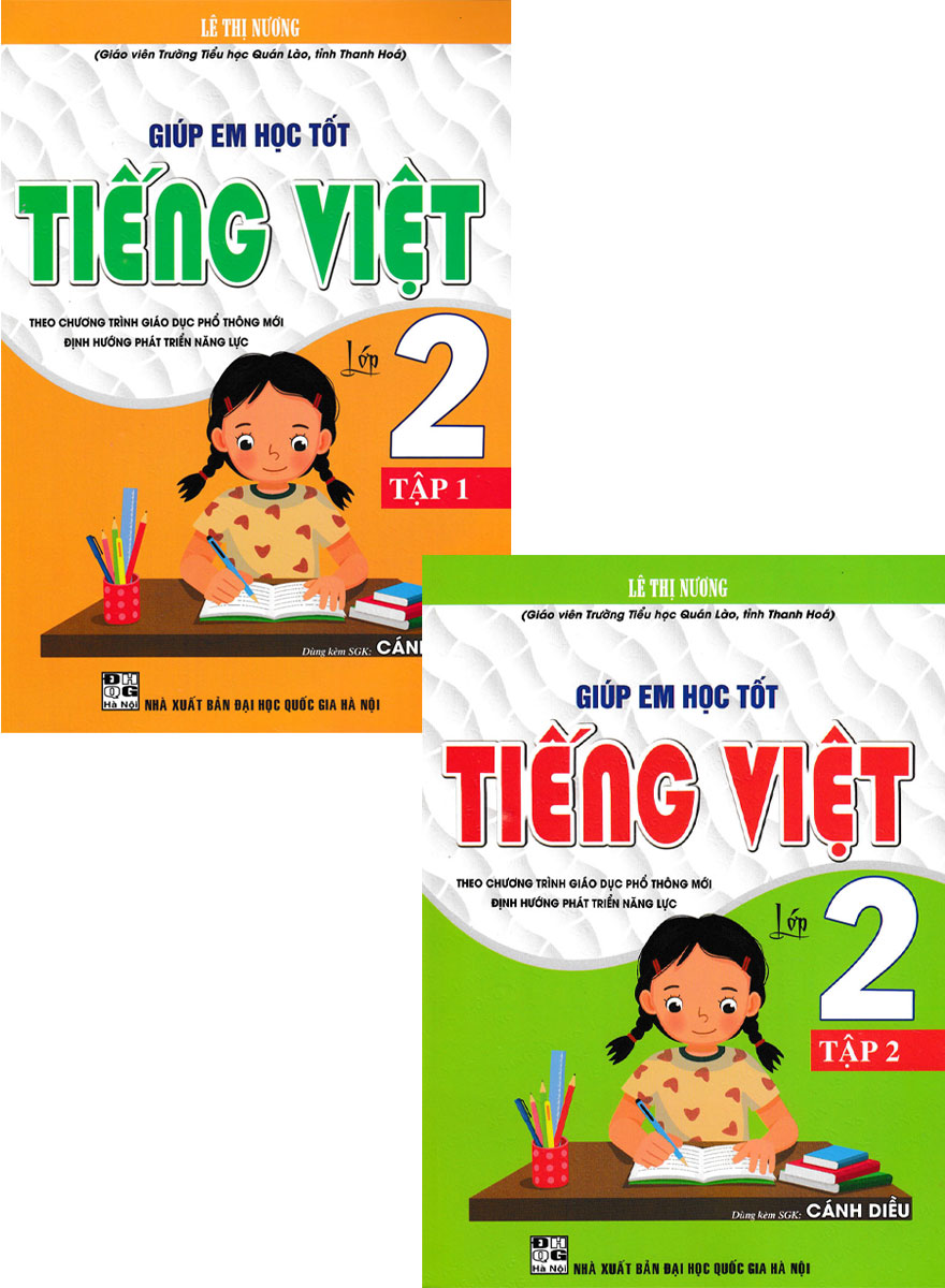 Combo Giúp Em Học Tốt Tiếng Việt Lớp 2 - Tập 1 + Tập 2 (Dùng Kèm SGK Cánh Diều) (Bộ 2 Cuốn)