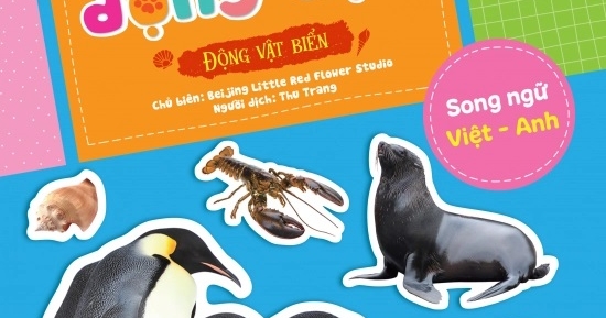 Dán Hình Nhận Biết Động Vật - Động Vật Biển (Song Ngữ Việt-Anh)