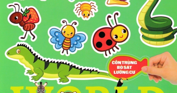 Sticker Dán Hình Thông Minh - Côn Trùng, Bò Sát, Lưỡng Cư