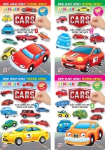 Combo Bóc Dán Hình Sticker Thông Minh - Cars: Các Hãng Xe Hơi Trên Thế Giới (Bộ 4 Cuốn)