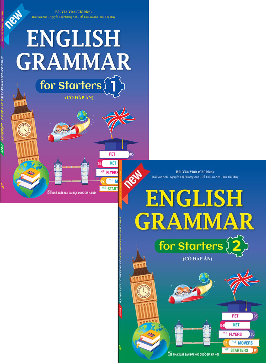 Combo English Grammar For Starters 1 + 2 (Có Đáp Án - Bộ 2 Cuốn)