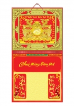 Bìa Lịch 2024 Lò Xo Khung Vàng Dán Nổi (40 x 77 cm) - NSKV085 - NSKV102 (18 Mẫu)