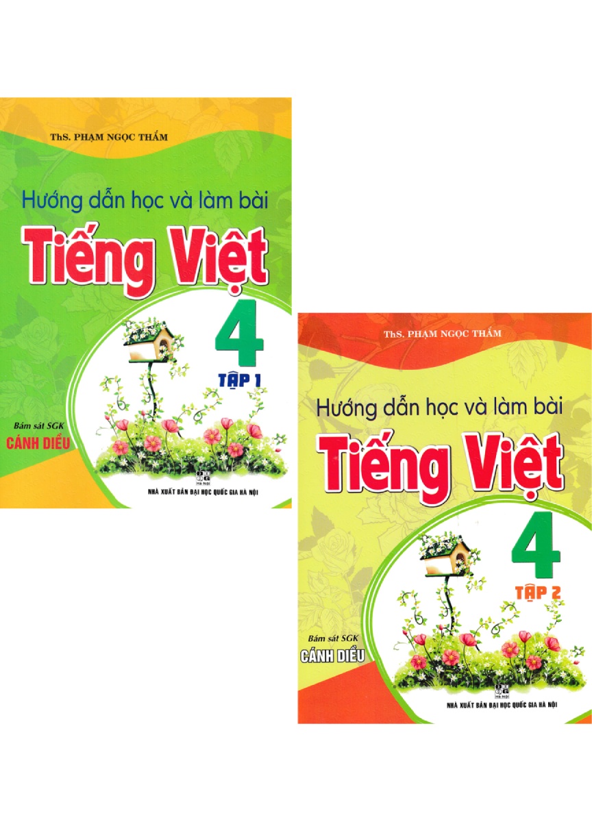 Combo Hướng Dẫn Học Và Làm Bài Tiếng Việt 4 - Tập 1 + 2 (Bám Sát SGK Cánh Diều) (Bộ 2 Cuốn)